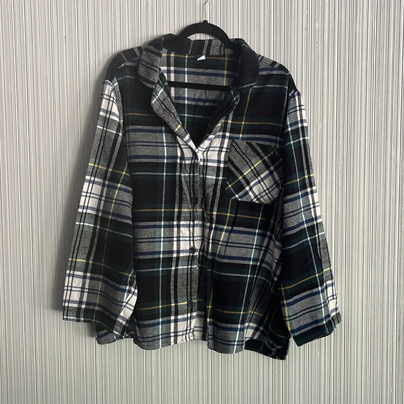 Plus size green Old Navy flannel pajama set - Picture 3 of 8